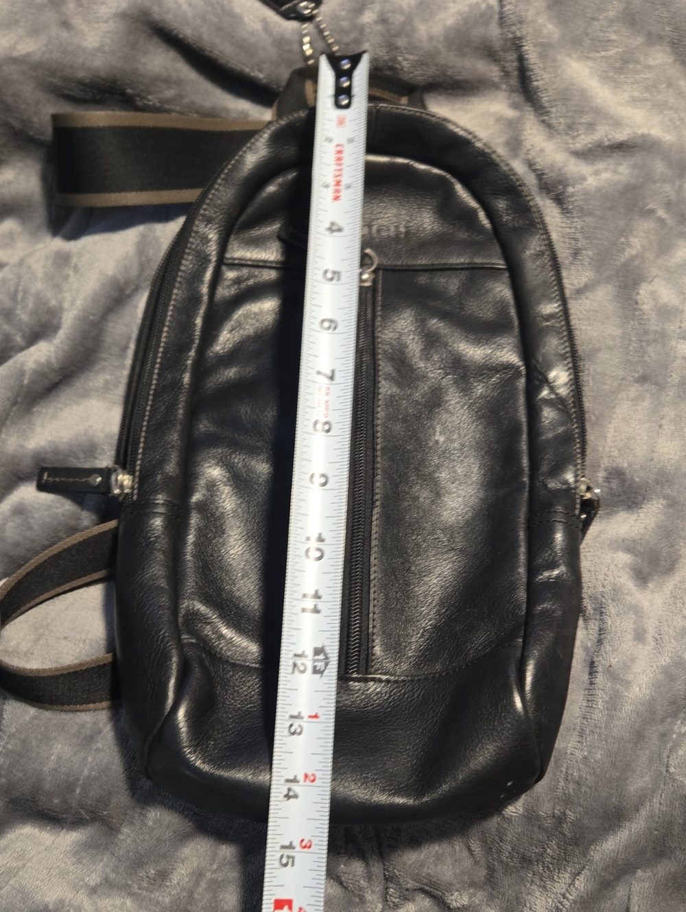 Coach-Heritage Leather Sling Bag Backpack - Picture 11 of 14